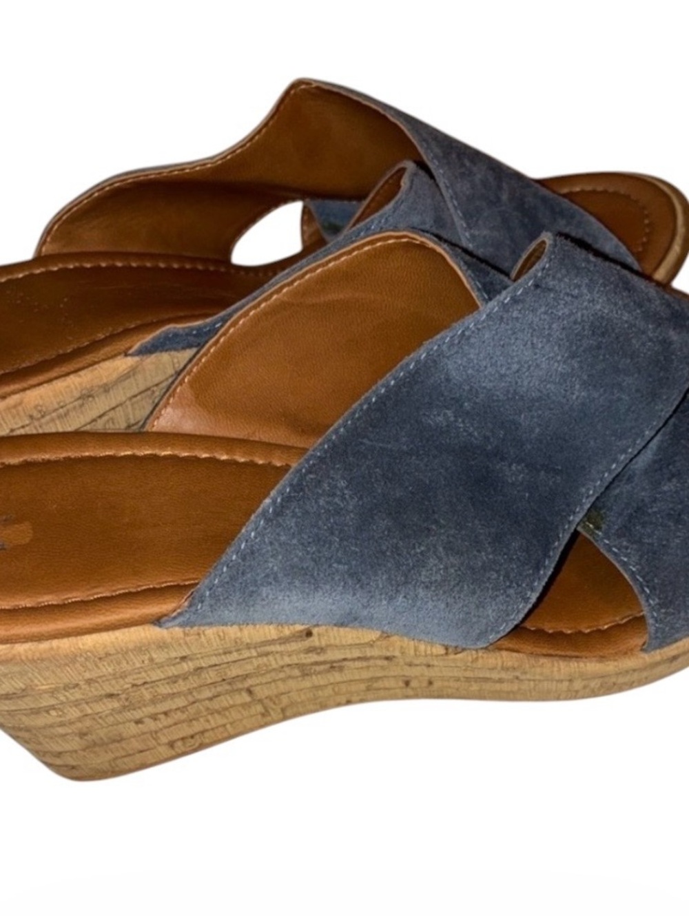 Women's Blue Wedge Sandals Sz 7